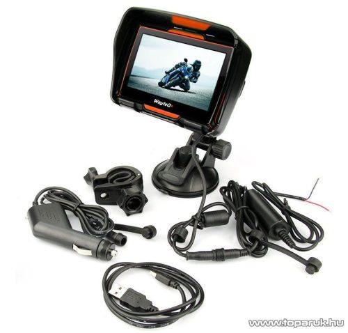 WayteQ xRIDER motoros GPS navigáció, 8 GB + Sygic 3D Teljes Európa térképszoftver - megszűnt termék: 2017. május