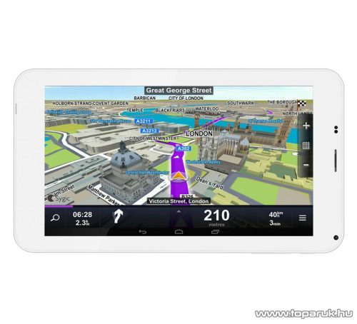 Wayteq xTAB-7X Quad 7"-os IPS tablet, 8GB, fehér (Android) + Sygic 3D Voucher Edition Teljes Európa szoftverrel - megszűnt termék: 2015. november