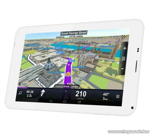 Wayteq xTAB-7X Quad 7"-os IPS tablet, 8GB, fehér (Android) + Sygic 3D Voucher Edition Teljes Európa szoftverrel - megszűnt termék: 2015. november