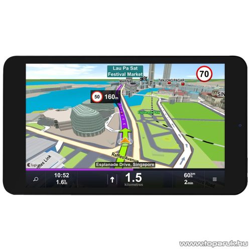 WayteQ xTAB-8Q 8"-os IPS tablet, 8GB, fekete (Android) + Sygic 3D Navigation for Android VOUCHER Teljes Európa TeleAtlas térképpel, 44 ország - készlethiány