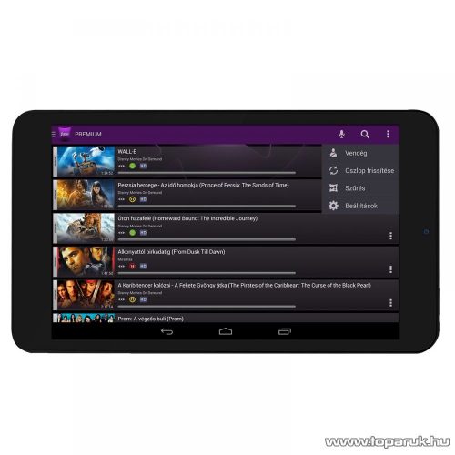 WayteQ xTAB-8Q 8"-os IPS tablet, 8GB, fekete (Android) + Sygic 3D Navigation for Android VOUCHER Teljes Európa TeleAtlas térképpel, 44 ország - készlethiány