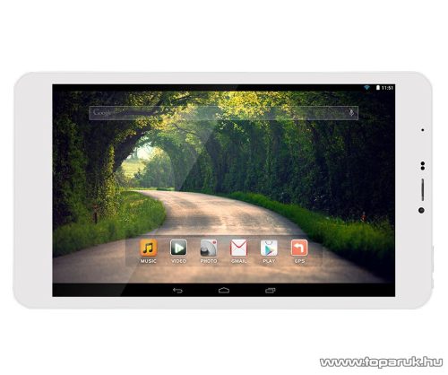 WayteQ xTAB 8X Quad 8"-os IPS tablet, 8GB, fehér (Android) + Sygic 3D Navigation for Android VOUCHER Teljes Európa TeleAtlas térképpel, 44 ország - megszűnt termék: 2016. január