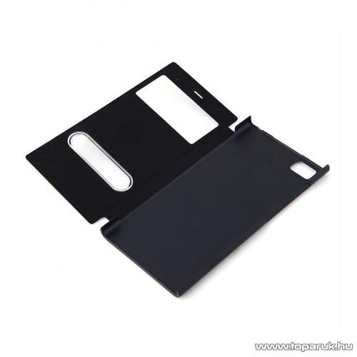 Xiaomi Mi3 ablakos mobiltelefon flip tok, utángyártott, fekete - megszűnt termék: 2015. október