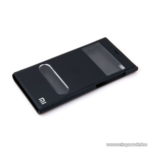 Xiaomi Mi3 ablakos mobiltelefon flip tok, utángyártott, fekete - megszűnt termék: 2015. október
