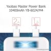 Yoobao Master M4 10400 Power Bank univerzális energiaforrás + LED lámpa, 10400 mAh - készlethiány