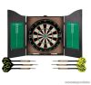 XQ Max Home Darts Center Fali darts szekrény, szizál darts tábla, fa szekrénnyel, 6 dart szettel
