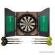 XQ Max Home Darts Center Fali darts szekrény, szizál darts tábla, fa szekrénnyel, 6 dart szettel