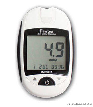 Finetest Premium vércukormérő készülék + 75 db tesztcsík