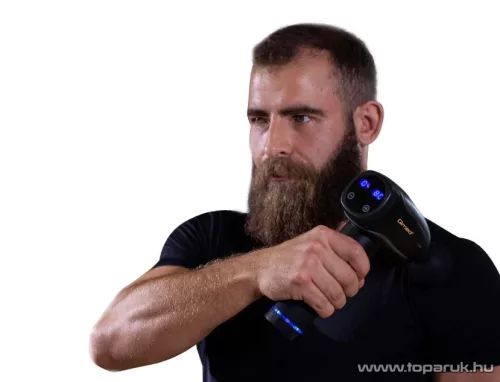 Qmed terápiás masszázspisztoly, 6 db cserélhető masszázsfejjel