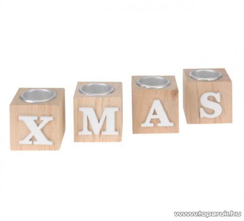 Mécsestartó XMAS betűk, 7 cm