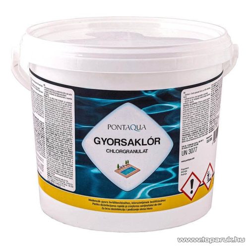 PoolTrend / PontAqua CHLORGRANULAT (gyorsaklór) medence fertőtlenítő granulátum, klóros, 3 kg