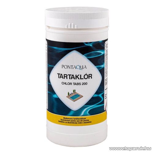 PoolTrend / PontAqua CHLOR TABS 200 (tartaklór) medence fertőtlenítő tabletta, klóros, 1 kg (5 db tabletta)