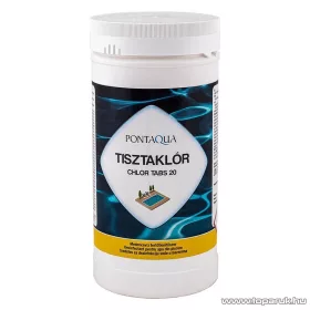   PoolTrend / PontAqua CHLOR TABS 20 (tisztaklór) medence fertőtlenítő tabletta, klóros, 1 kg (50 db tabletta)