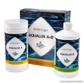   PoolTrend / PontAqua AQUALUX A+B kétkomponensű, klórmentes medence fertőtlenítő szett, 1 kg + 1 l