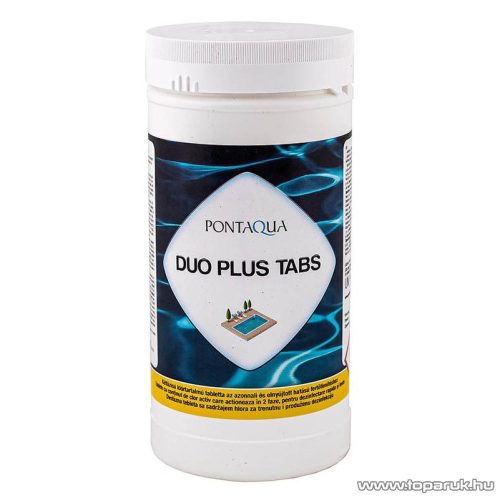 PoolTrend / PontAqua DUO PLUS TABS kétfázisú, kettős hatású medence vízkezelő klór tabletta, 1 kg
