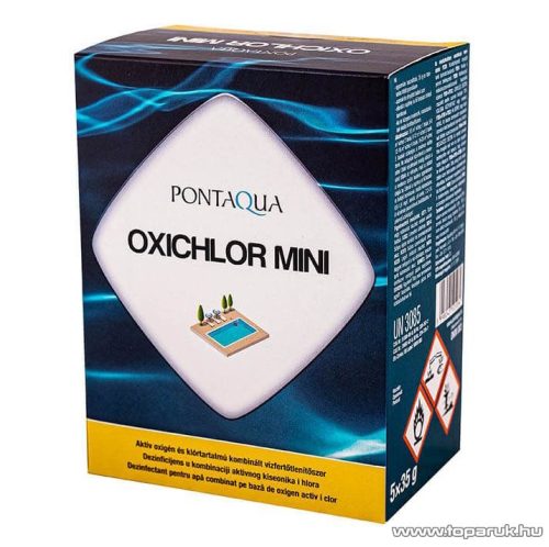 PoolTrend / PontAqua OXICHLOR MINI aktív oxigén és klórtartalmú kombinált medence vízfertőtlenítő szer, 5 db tasak / doboz