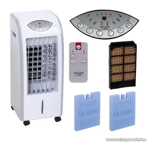 Adler AD 7915 3 az 1-ben Léghűtő távirányítóval, hűtés, tisztítás és párásítás funkcióval, 350 W, fehér