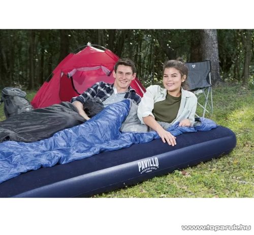 Bestway 67002 Pavillo Kétszemélyes dupla légágy matrac kepingezéshez, sötétkék, 191 x 137 x 22 cm
