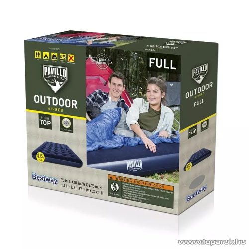 Bestway 67002 Pavillo Kétszemélyes dupla légágy matrac kepingezéshez, sötétkék, 191 x 137 x 22 cm