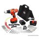 Black & Decker EPC128BW2 akkumulátoros fúró és csavarozó gép + pótakkumulátor + 180 tartozék - megszűnt termék: 2016. december