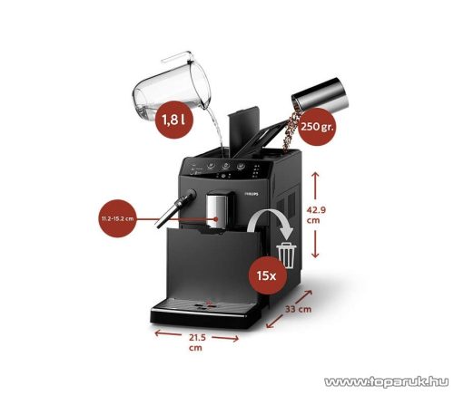Philips HD8827/09 Automata eszpresszó kávéfőző, fekete