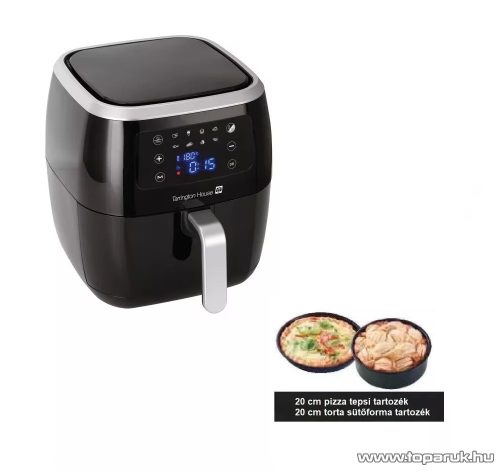 Tarrington House AF1800CP XXL Digitális légkeveréses olajsütő, olajmentes fritőz, 1800W, 6.8 literes 