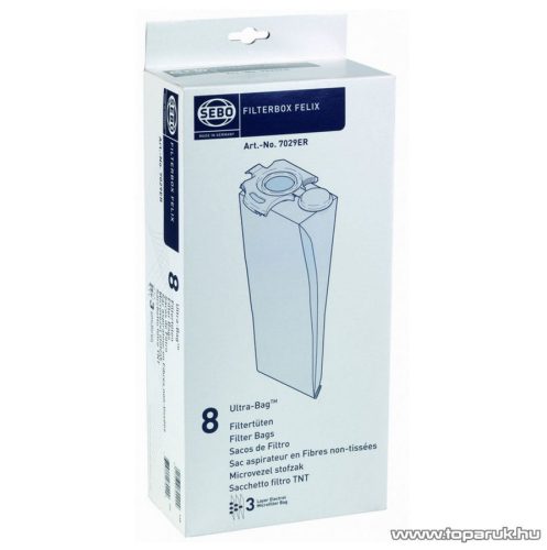 Sebo porzsák Felix és Dart típusú porszívókhoz, 8 db / csomag