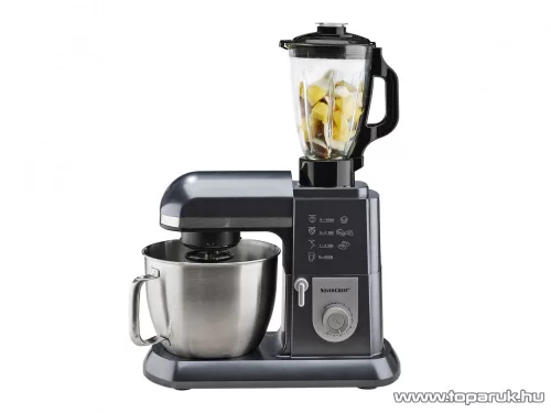SilverCrest SKMP 1300 D4 Konyhai robotgép, dagasztó, tartozék turmixxal, fekete szín