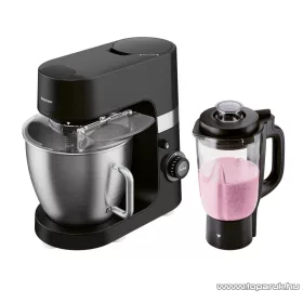   SilverCrest PREMIUM SKMP 1300 D3 Professzionális konyhai robotgép, dagasztógép turmix feltéttel, 1300W, 6,3 L, fekete szín