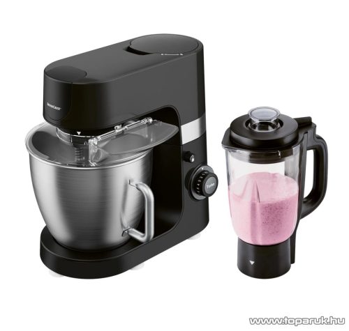 SilverCrest PREMIUM SKMP 1300 D3 Professzionális konyhai robotgép, dagasztógép turmix feltéttel, 1300W, 6,3 L, fekete szín