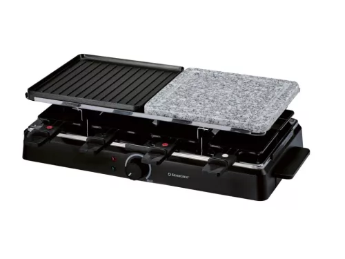 SilverCrest SRGS 1400 E2 Elektromos félkőlapos raclette grillsütő, 8 személyes, 1400 W
