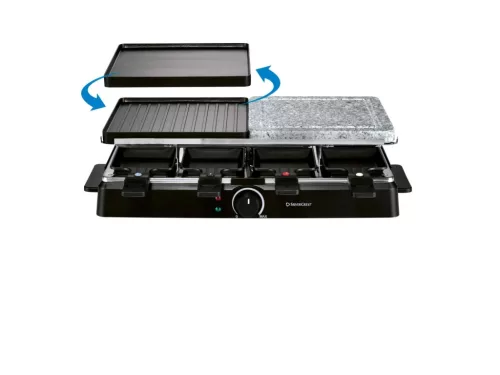 SilverCrest SRGS 1400 E2 Elektromos félkőlapos raclette grillsütő, 8 személyes, 1400 W