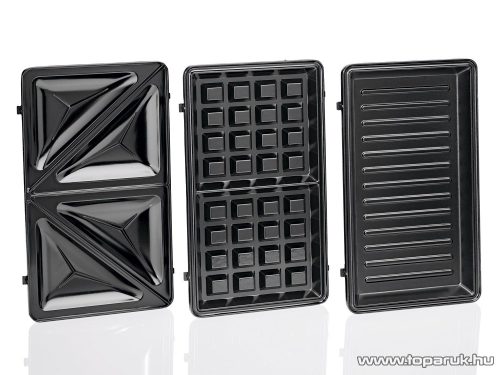 (BONTOTT / 444315) SilverCrest SSMW 750 D3 Avante 3 in 1 multifunkciós szendvicssütő, gofrisütő, grillsütő, 750W