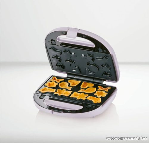 SilverCrest SWEW 750 D4 Multifunkciós 3 az 1-ben belga gofri, mintás gofri és mini fánk sütő (színes gofrisütő), cserélhető lapokkal, lila, 750W 