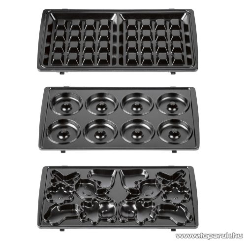 SilverCrest SWEW 750 D4 Multifunkciós 3 az 1-ben belga gofri, mintás gofri és mini fánk sütő (színes gofrisütő), cserélhető lapokkal, menta zöld, 750W