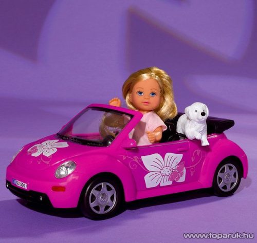 Steffi Love Évi baba Beetle sportautóval és kutyájával (105731539) - Megszűnt termék: 2015. November