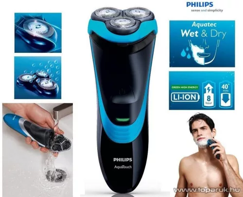 Philips AT750/16 AquaTouch Akkumulátoros körkéses férfi borotva - készethiány