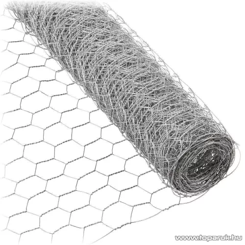 Csibefonat horganyzott vashuzalból, 50 cm magas, 1,3 cm osztással, 25 fm / tekercs