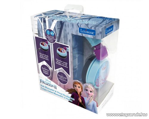 Lexibook 2 az 1-ben Jégvarázs vezeték nélküli Bluetooth és vezetékes összecsukható fejhallgató