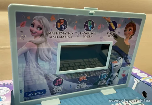 Lexibook Magyar - Angol nyelvű oktató gyerek laptop, színes képernyő, 130 játék, Jégvarázs design