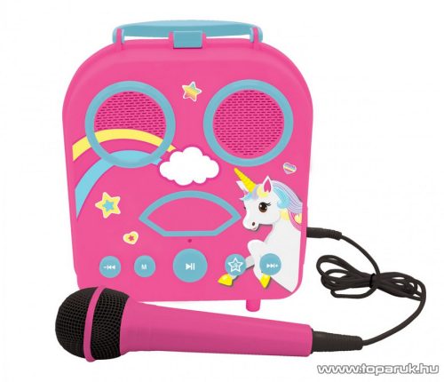 Lexibook Unikornis hordozható karaoke hangszóró mikrofonnal