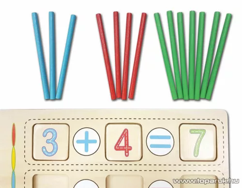 Lexibook Készségfejlesztő fadoboz, rajzlapokkal a matematika tanulásához