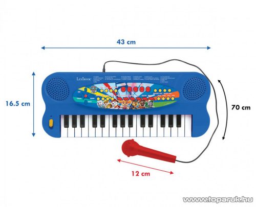 Lexibook Mancs Őrjárat elektromos zongora, szintetizátor mikrofonnal