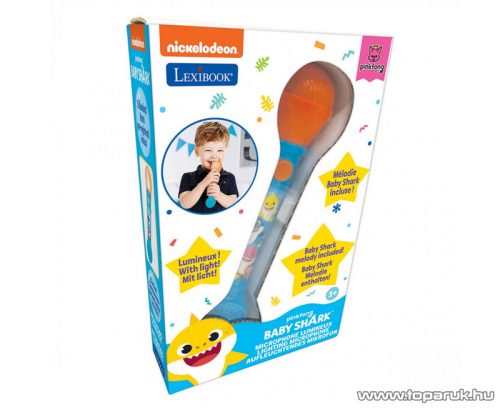 Lexibook Baby Shark világító mikrofon dallamokkal és hangeffektekkel