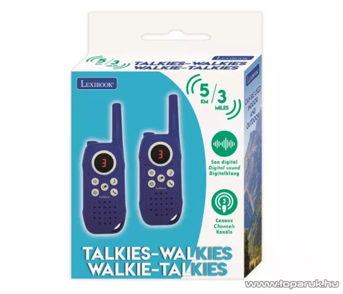 Lexibook Digitális Walkie Talkie, adóvevő gyerekeknek, 5 km-es hatótávval