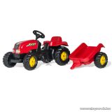   Rolly Toys Kid-X pedálos traktor utánfutóval, piros (RO-012121)