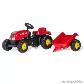   Rolly Toys Kid-X pedálos traktor utánfutóval, piros (RO-012121)