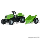   Rolly Toys Kid-X pedálos traktor utánfutóval, zöld (RO-012169)