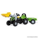   Rolly Toys Kid Deutz-Fahr pedálos markolós traktor utánfutóval (RO-023196)