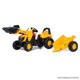   Rolly Toys Kid JCB pedálos markolós traktor utánfutóval (RO-023837)